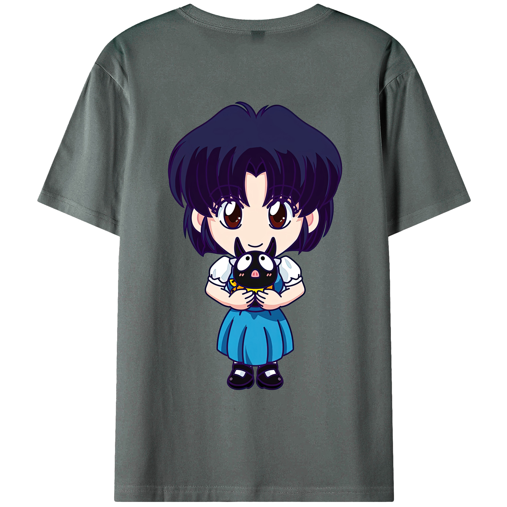 （画像用） 美少女戦士セーラームーン 水野 亜美 みずの あみ Sailor Moon Mizuno Ami 綿100％ メンズ半袖Tシャツ（バックプリント） 通気性